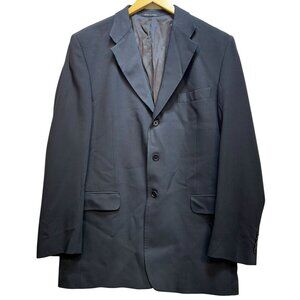 Roberto Villini Mens 3 Button Wool Blazer Sports Coat Stretch 40R Charcoal Gray